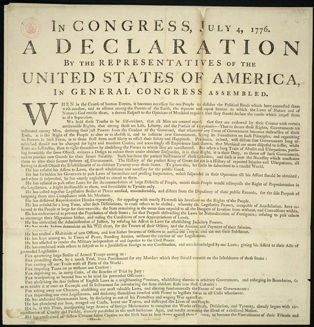 The Declaration of Independence