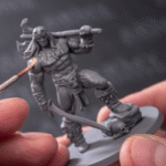 Minature Painting Painting a grey miniature