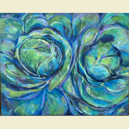 Blue Door Studio Painting by Lorena H. Critzer