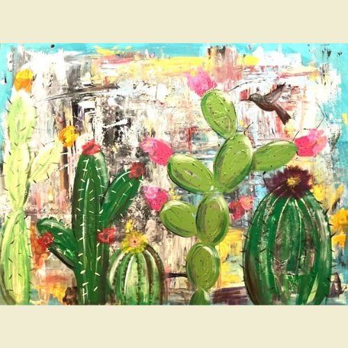 Michelle Berthier Painting of cacti by Michelle Berthier