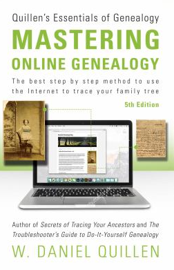 Photo of the cover of Mastering Online Genealogy.