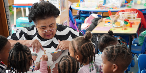 Storytime with preschoolers.