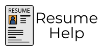 Resume Help Graphic of a resume next to the text Resume Help.