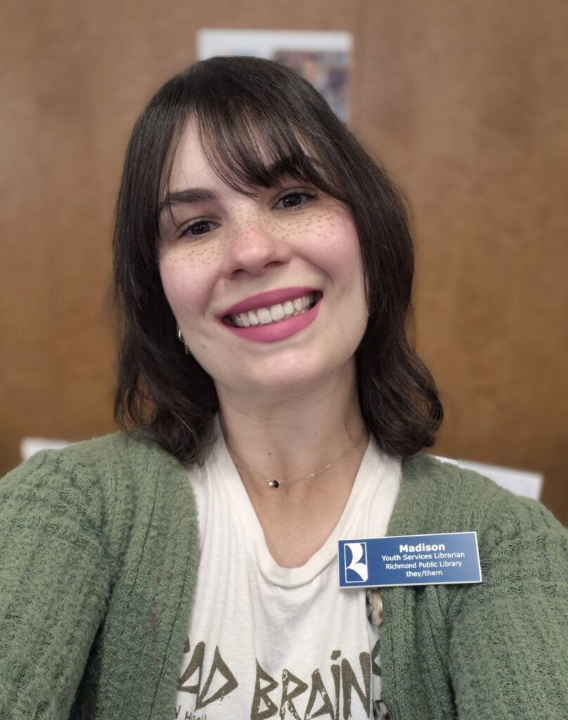 A photo of Madison, the Youth Services Librarian at East End Branch. 