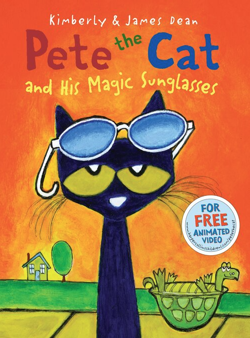 The cover of Pete the Cat and his Magic Sunglasses, by Kimberly and James Dean.