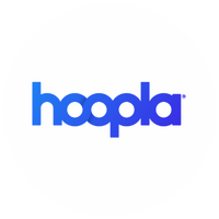 Logo for Hoopla streaming service.