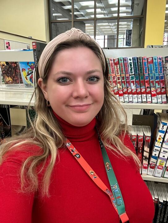 A photo of Genevievre, the Young Adult Coordinator at Main Library. 