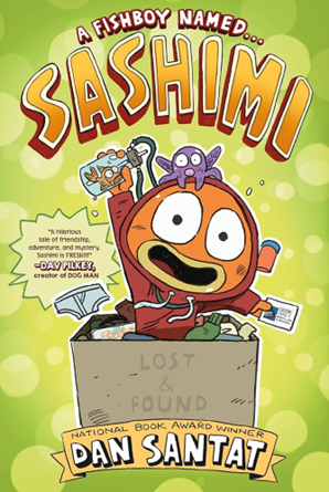 The book cover of A Fishboy Named... Shashimi, by Dan Santat. 