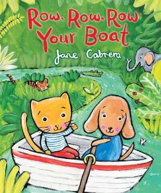 The book cover of Row, Row, Row Your Boat by Jane Caberea. 