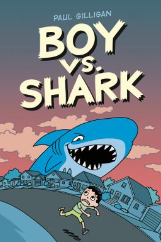 The book cover of Boy vs. Shark by Paul Gilligan. 