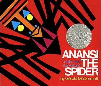 The book cover of Anasi the Spider: A Tale from the Shantu by Gerald McDermott.