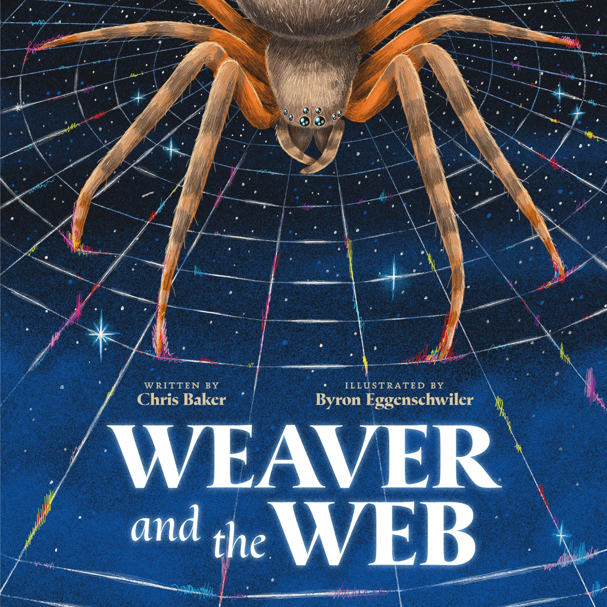 The Book Cover for Weaver and the Web by Chris Baker. 