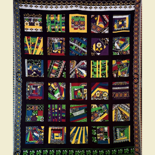 Quilt Photograph of a quilt made by members of the Central Virginia Modern Quilt Guild.