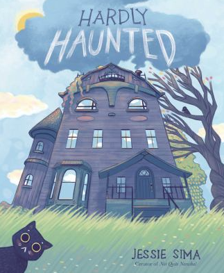 The book cover for Hardly Haunted by Jessie Sima.